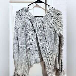 Boutique Gray Women's Knitted open front Sweater